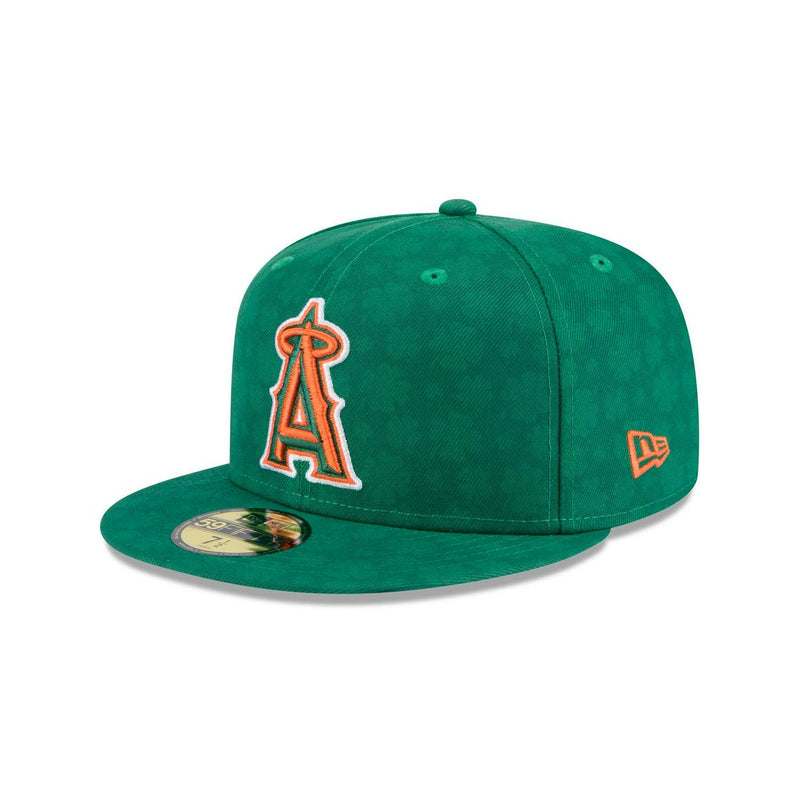New Era LA Angels St. Patrick's Day 2025 Green Gray 59Fifty 5950 Patch Fitted