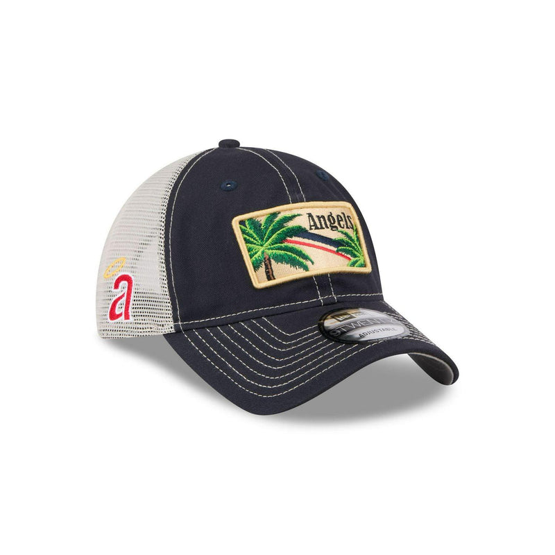 New Era Los Angeles Angels Black White Gray 9Twenty 920 Adjustable Patch Cap Hat