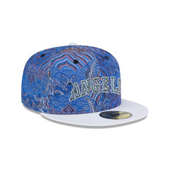 New Era LA Angels Jacquard Crown White Gray 59Fifty 5950 Patch Fitted Cap Hat