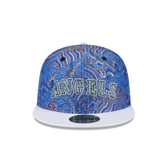 New Era LA Angels Jacquard Crown White Gray 59Fifty 5950 Patch Fitted Cap Hat