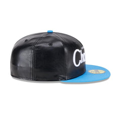 New Era LA Chargers Faux Leather Crown Black Blue Green 59Fifty 5950Fitted Hat