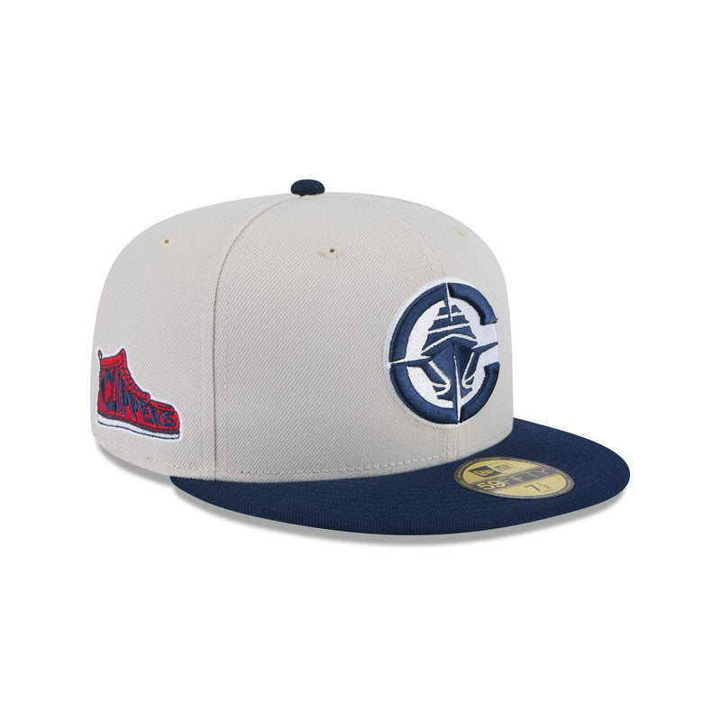 New Era LA Clippers '25 ASG Chrome White Blue Gray 59Fifty 5950 Patch Fitted Hat