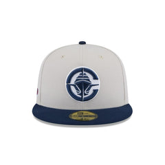 New Era LA Clippers '25 ASG Chrome White Blue Gray 59Fifty 5950 Patch Fitted Hat