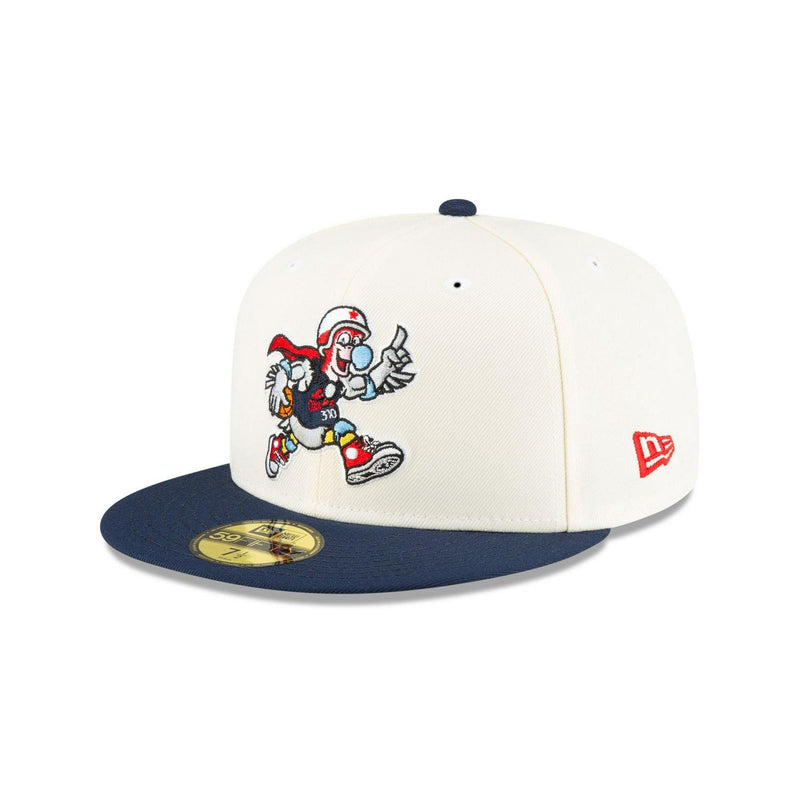 New Era LA Clippers Mascot White Blue Gray 59Fifty 5950 Patch Fitted Cap Hat