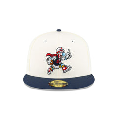 New Era LA Clippers Mascot White Blue Gray 59Fifty 5950 Patch Fitted Cap Hat
