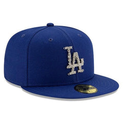 New Era LA Dodgers Metal Melt Silver Gray Royal White 59Fifty 5950 Patch Cap Hat