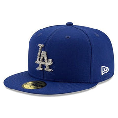 New Era LA Dodgers Metal Melt Silver Gray Royal White 59Fifty 5950 Patch Cap Hat