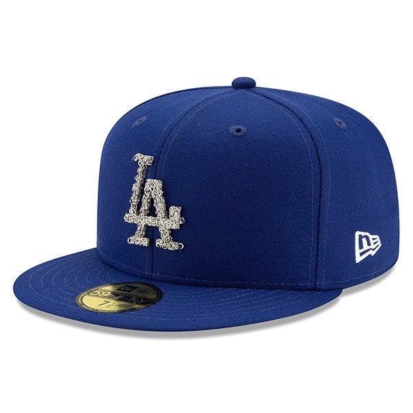 New Era LA Dodgers Metal Melt Silver Gray Royal White 59Fifty 5950 Patch Cap Hat