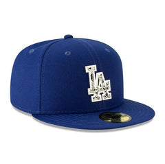 New Era LA Dodgers Royal Blue Silver FRACTURED Logo 59Fifty 5950 Patch Fitted