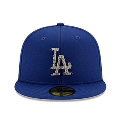 New Era LA Dodgers Metal Melt Silver Gray Royal White 59Fifty 5950 Patch Cap Hat
