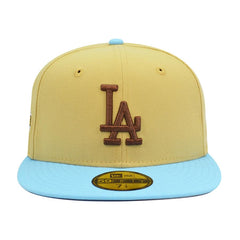 New Era LA Dodgers '22 Vegas Gold Brown Blue Yellow 59Fifty 5950 Patch Fitted