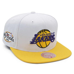 Mitchell And Ness LA Lakers 2010 NBA Finals White Purple Yellow Patch Snapback