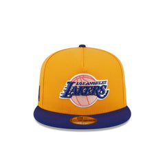 New Era Los Angeles Lakers Gold Blue Gray 59Fifty 5950 Patch Fitted Cap Hat