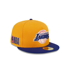 New Era Los Angeles Lakers Gold Blue Gray 59Fifty 5950 Patch Fitted Cap Hat