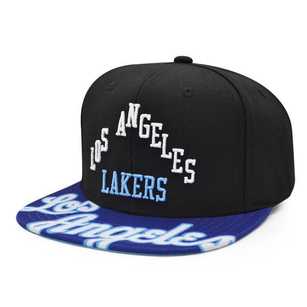 Mitchell And Ness LA Lakers SWINGMAN POP Black White Sky Blue Patch Snapback Hat