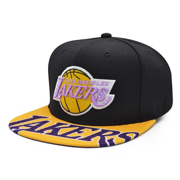 Mitchell And Ness LA Lakers SWINGMAN POP Black Yellow Purple Patch Snapback Hat