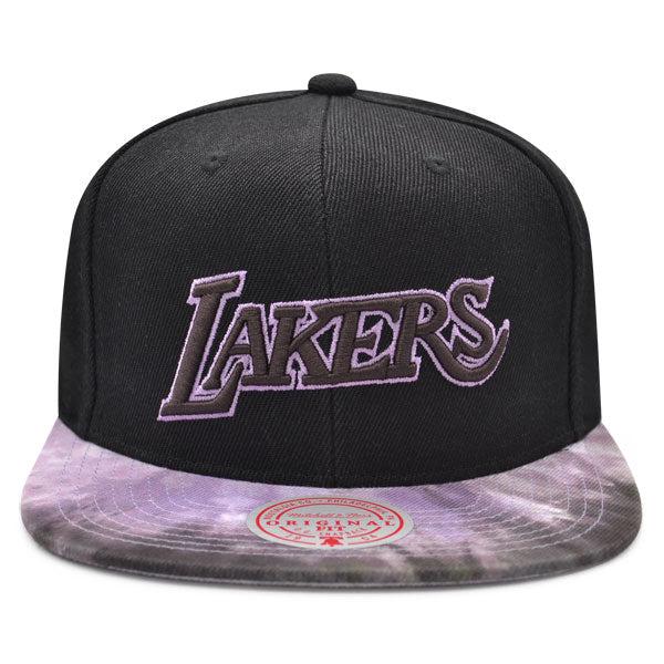 Mitchell And Ness LA Lakers NBA BLITZED Black Purple Patch Snapback Cap Hat