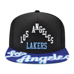 Mitchell And Ness LA Lakers SWINGMAN POP Black White Sky Blue Patch Snapback Hat