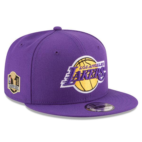 New Era LA Lakers '20 NBA Yellow Gold Purple 9Fifty 950 Patch Snapback Cap Hat