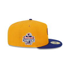 New Era Los Angeles Rams SB Gold Blue Gray 59Fifty 5950 Patch Fitted Cap Hat