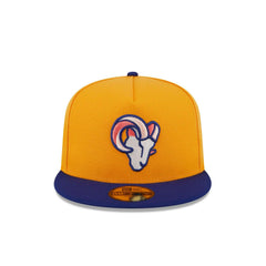 New Era Los Angeles Rams SB Gold Blue Gray 59Fifty 5950 Patch Fitted Cap Hat