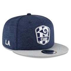 New Era LA Rams '18 Dark Blue Gray White 9Fifty 950 Patch Snapback Cap Hat