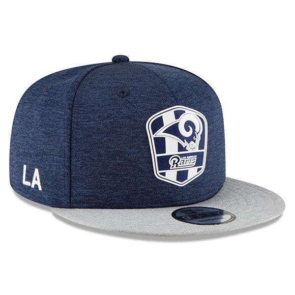 New Era LA Rams '18 Dark Blue Gray White 9Fifty 950 Patch Snapback Cap Hat