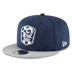 New Era LA Rams '18 Dark Blue Gray White 9Fifty 950 Patch Snapback Cap Hat