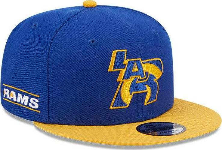 New Era LA Rams Royal Yellow White Gray Black 9Fifty 950 Patch Snapback Cap Hat