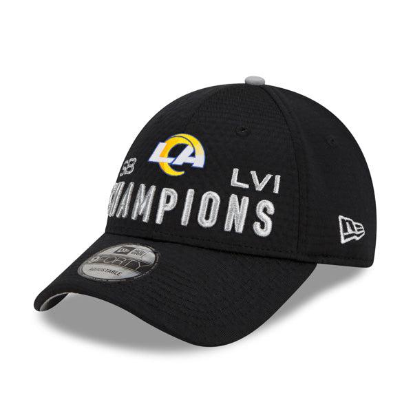 New Era LA Rams Super Bowl LVI Black White Yellow Red Blue 9FORTY Snapback Hat