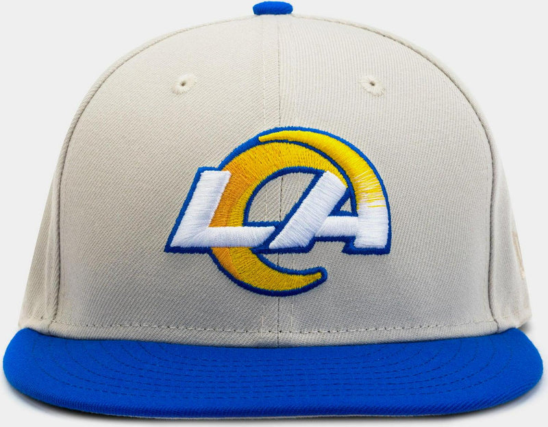 New Era LA Rams World Class Grey Blue Yellow Red 59Fifty 5950 Patch Fitted Cap