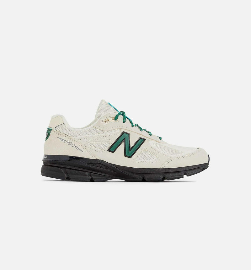 New Balance Made In USA 990v4 Macadamia Black White Green U990GB4 Sneaker Shoe