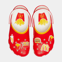 CROCS McDonalds Classic Clog Red Yellow White 209858-90H Slide Sandal Slippers