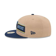 New Era Memphis Grizzlies '24 Draft Beige Blue Gray 59Fifty 5950 Patch Fitted