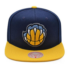Mitchell And Ness Memphis Grizzlies Navy Blue Yellow Patch Snapback Cap Hat