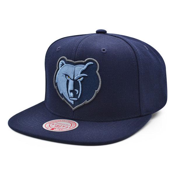 Mitchell And Ness Memphis Grizzlies CLASSIC LOGO Navy Blue Gray Patch Snapback