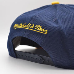 Mitchell And Ness Memphis Grizzlies Navy Blue Yellow Patch Snapback Cap Hat