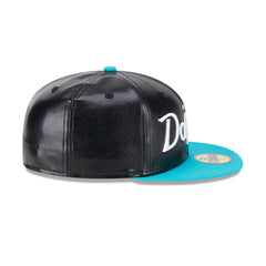 New Era Miami Dolphins Faux Leather Crown Black Blue Green 59Fifty 5950 Fitted
