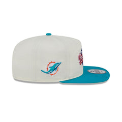 New Era Miami Dolphins Pro Bowl White Blue Gray The Golfer Patch Snapback Hat