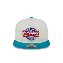 New Era Miami Dolphins Pro Bowl White Blue Gray The Golfer Patch Snapback Hat