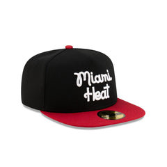New Era Miami Heat Dashmark Mesh Black White Red Gray 59Fifty 5950 Patch Fitted