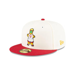 New Era Miami Heat Mascot White Red Gray 59Fifty 5950 Patch Fitted Cap Hat