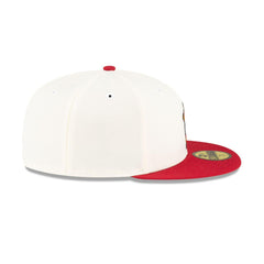New Era Miami Heat Mascot White Red Gray 59Fifty 5950 Patch Fitted Cap Hat