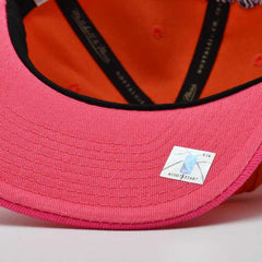 Mitchell And Ness Miami Heat NBA REFLECTIVE TIME Orange Pink Patch Snapback Hat
