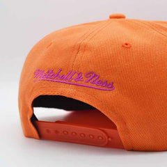 Mitchell And Ness Miami Heat NBA REFLECTIVE TIME Orange Pink Patch Snapback Hat