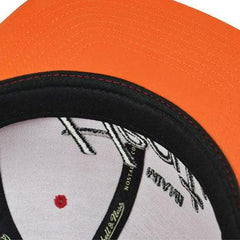 Mitchell And Ness Miami Heat REFLECTIVE BRIM Red Black Orange Patch Snapback Hat