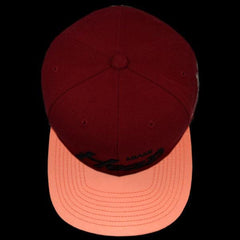 Mitchell And Ness Miami Heat REFLECTIVE BRIM Red Black Orange Patch Snapback Hat