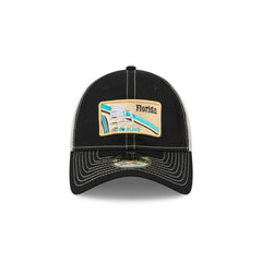New Era Miami Marlins Black White Gray 9Twenty 920 Adjustable Patch Cap Hat