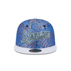 New Era Miami Marlins Jacquard Crown White Gray 59Fifty 5950 Patch Fitted Hat