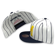 Mitchell and Ness Michigan Wolverines NCAA Navy Blue Green 9Fifty 950 Patch